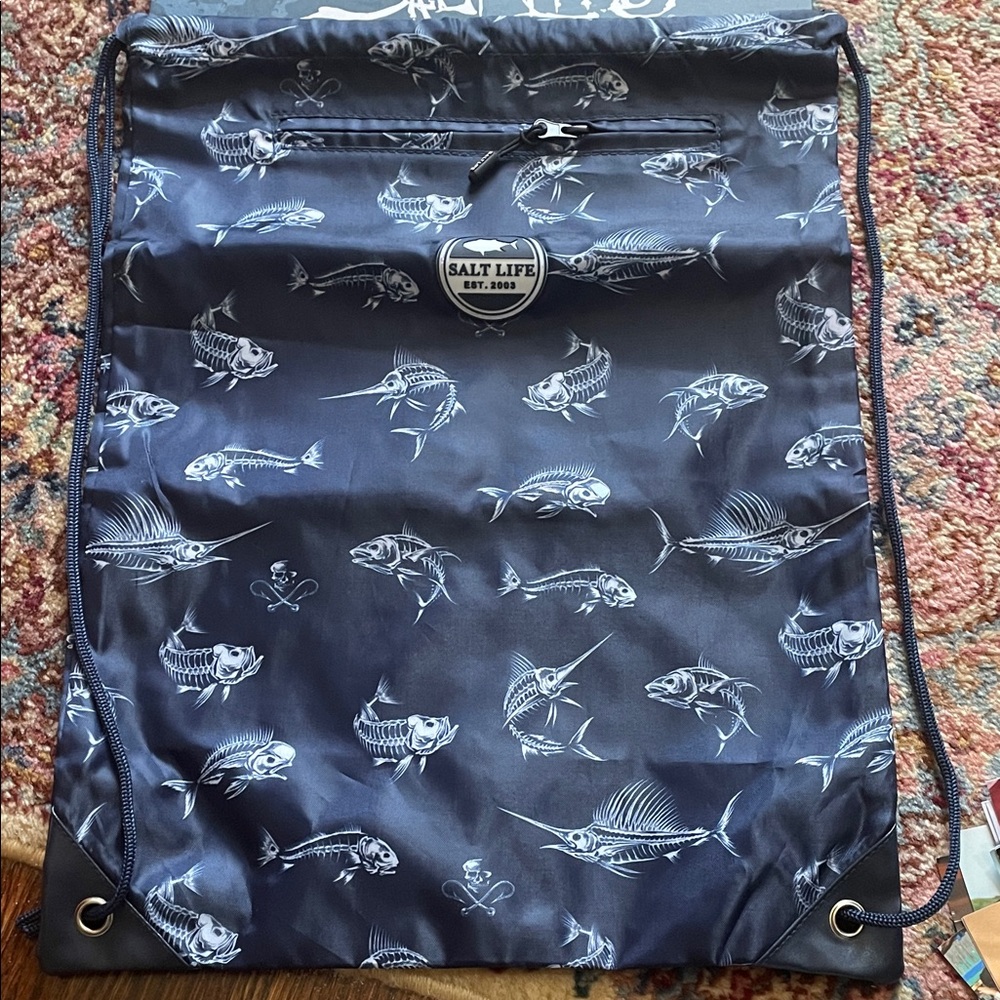 Salt Life Blue Fish Pattern Backpack